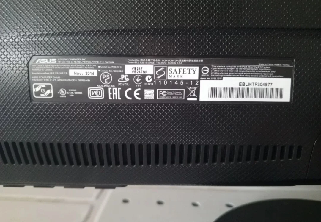 Монитор Asus VS247NR - миниатюра 3