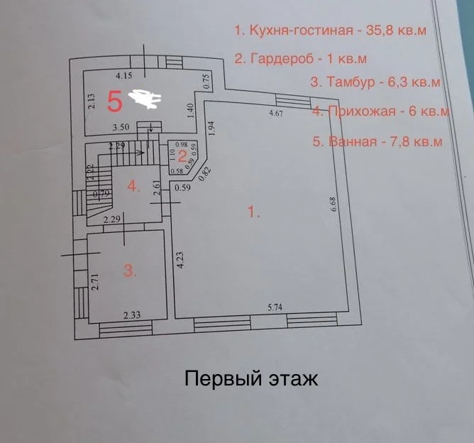 3 эт. Дом 20 соток г.Краснодар Васюринская Динской - миниатюра 14