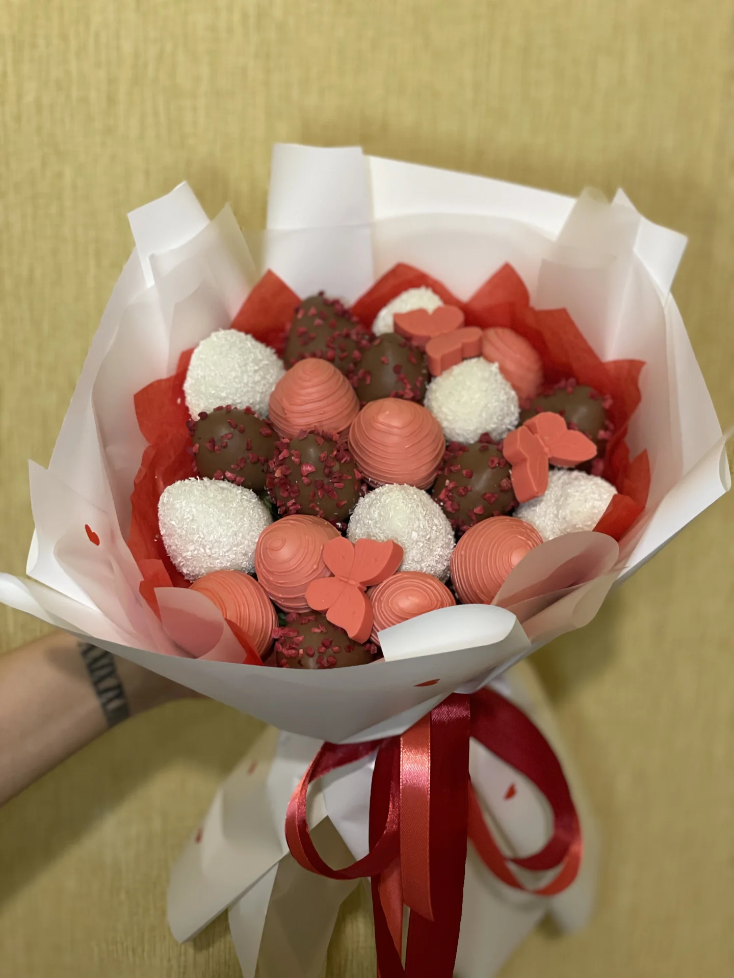 Букет из клубники в шоколаде - миниатюра 5