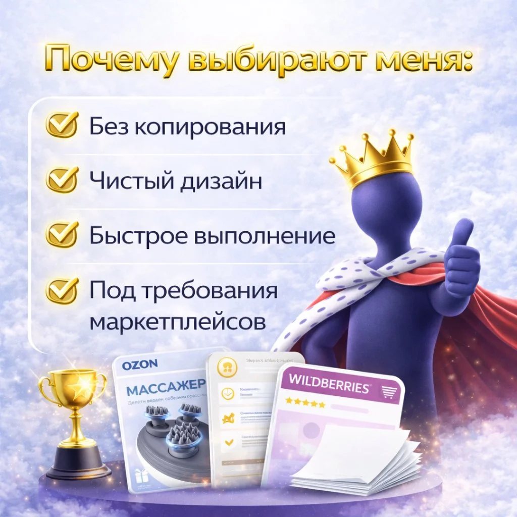 Карточки товара для Ozon и Wildberries под ключ - миниатюра 4