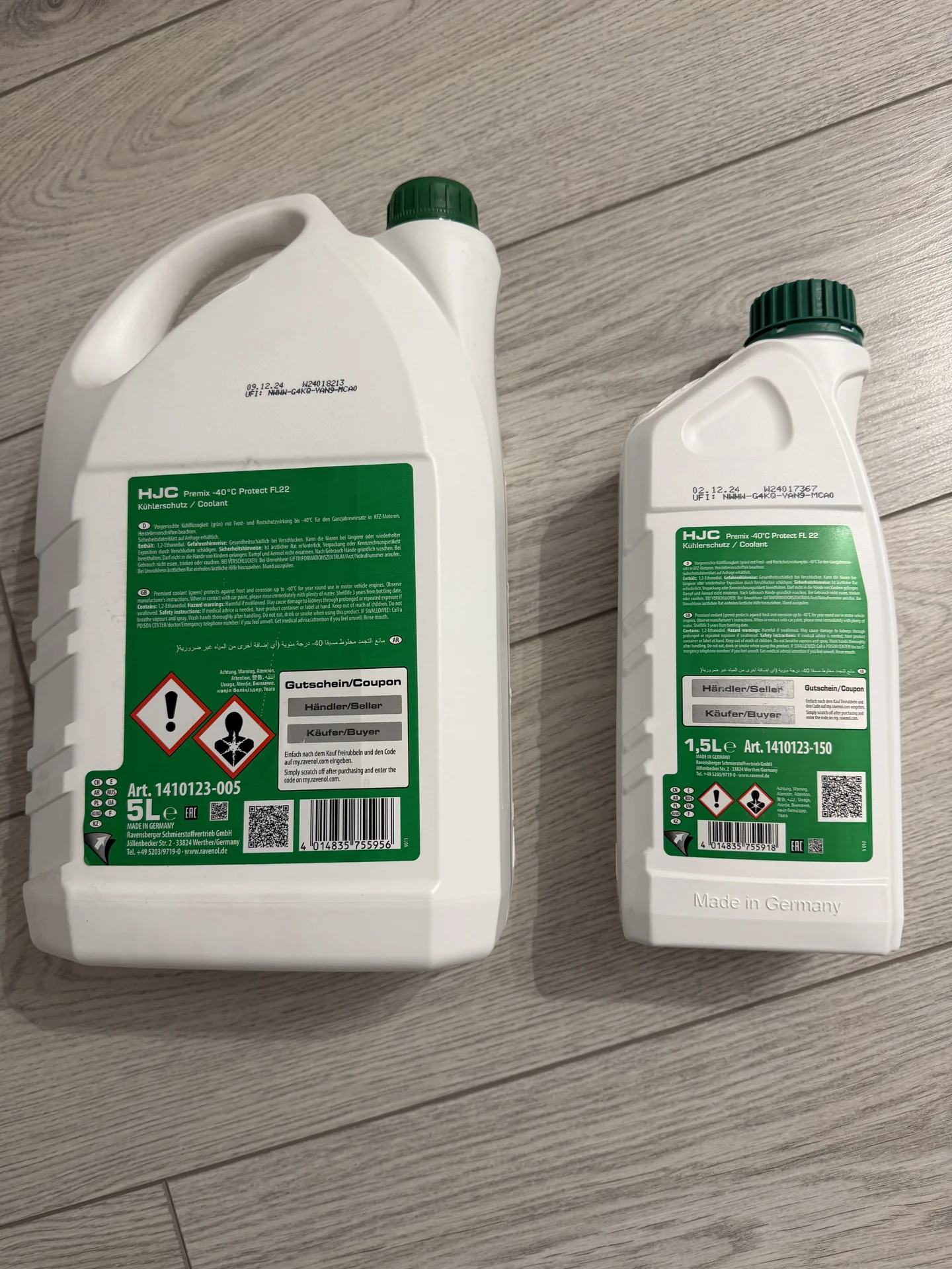 Антифриз Ravenol HJC Protect FL22 premix -40 - миниатюра 6