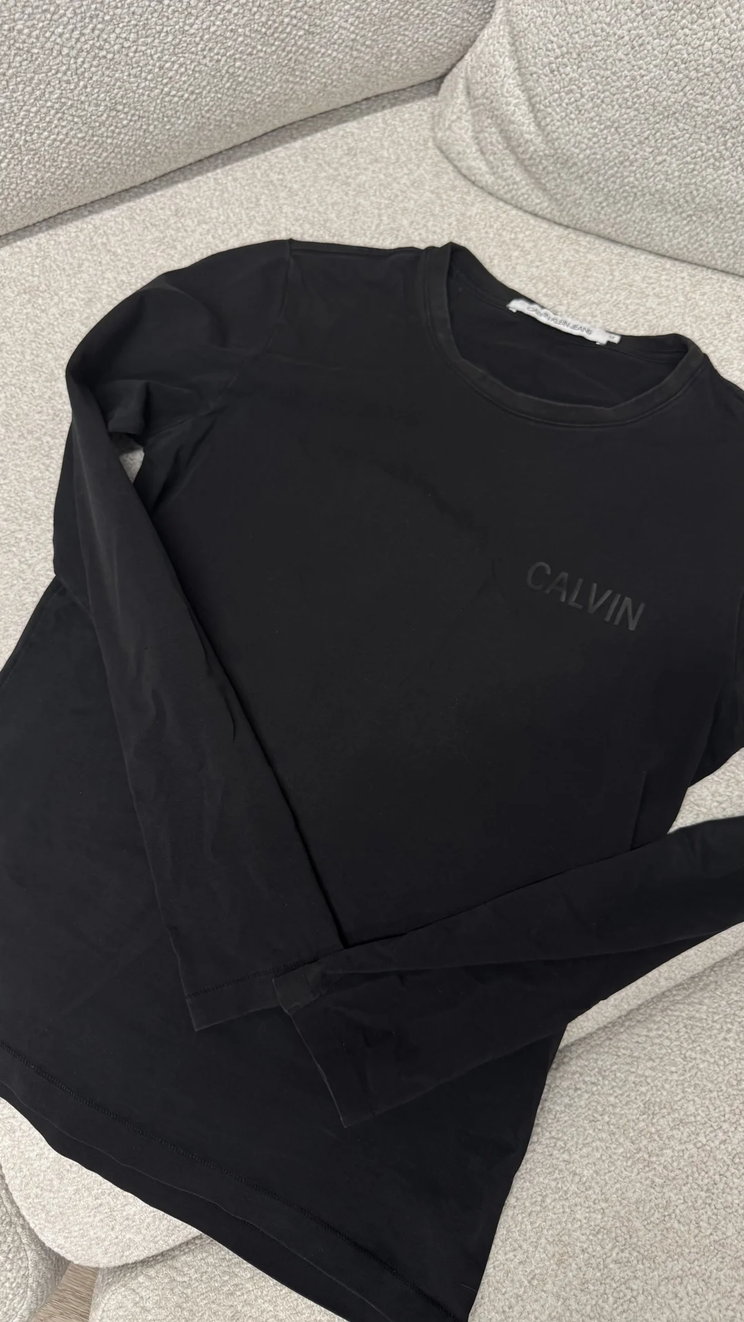 Calvin Klein Jeans лонгслив черный оригинал M - изображение 1