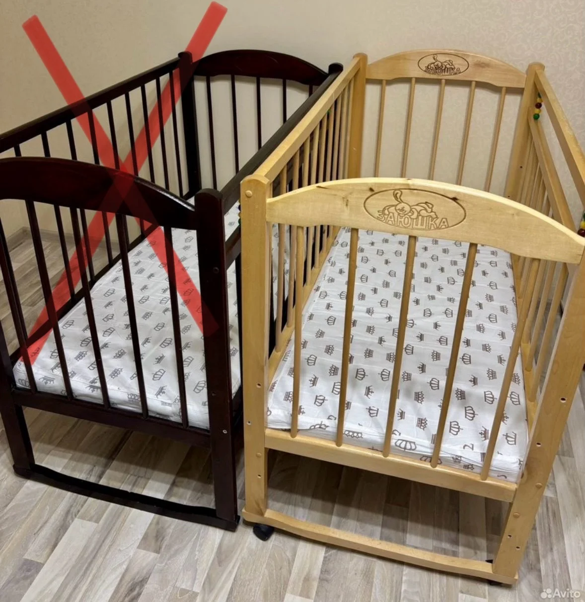 Детская кроватка 120х60 с матрасом. - изображение 1