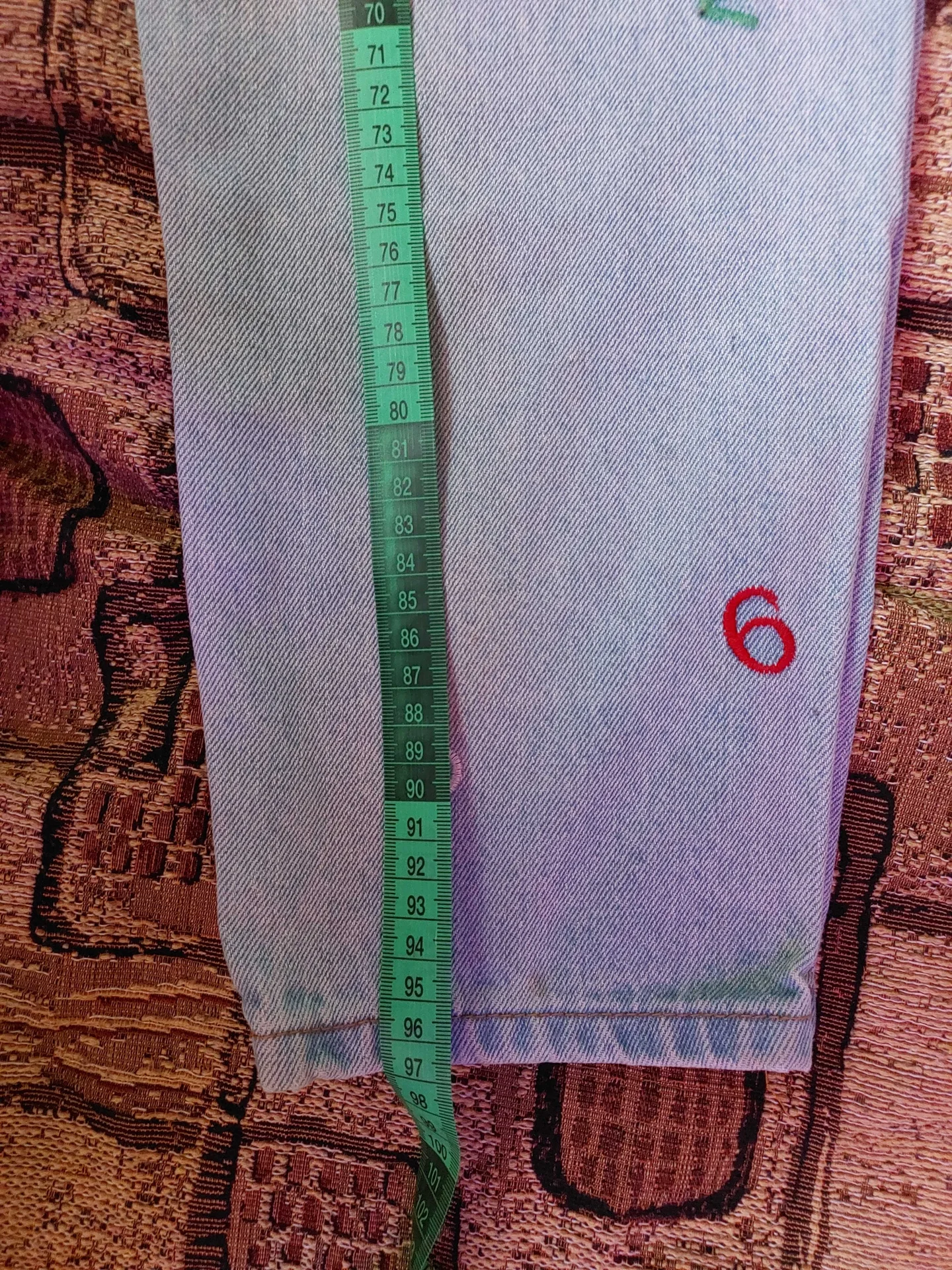 Джинсы плотные р-р 38(44), с цифрами (арабские), HOUME/DENIM - миниатюра 3