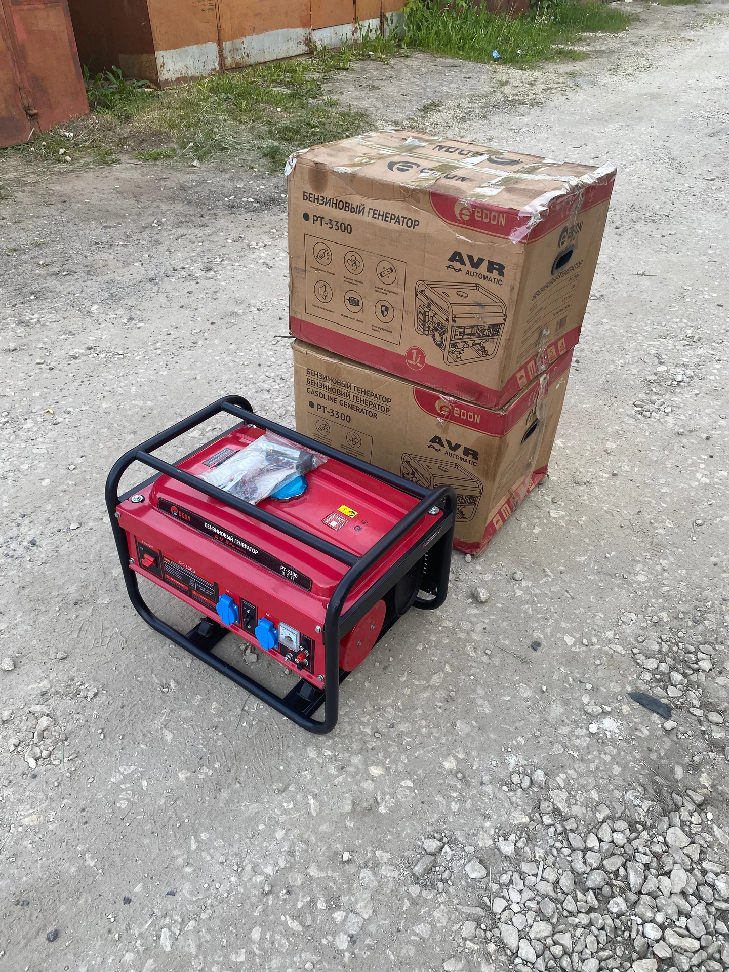 Генератор бензиновый 3 кВт edon pt -3300 - миниатюра 6