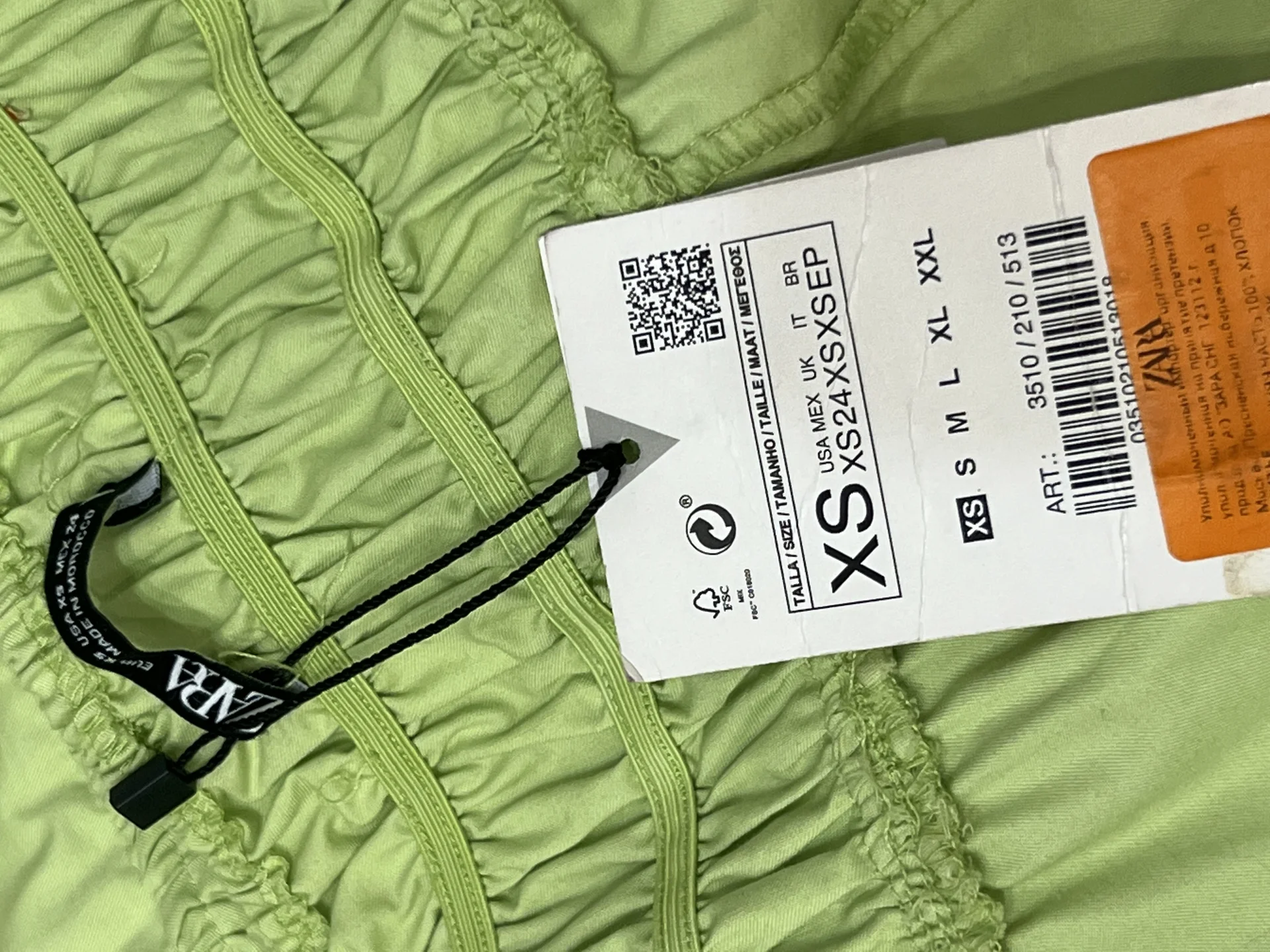 Платье сарафан жен салатовое zara 40-42 р-р xs x - миниатюра 5