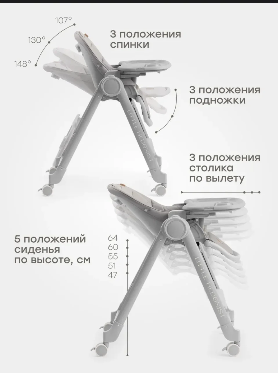 Детский стульчик для кормления happy baby - миниатюра 10