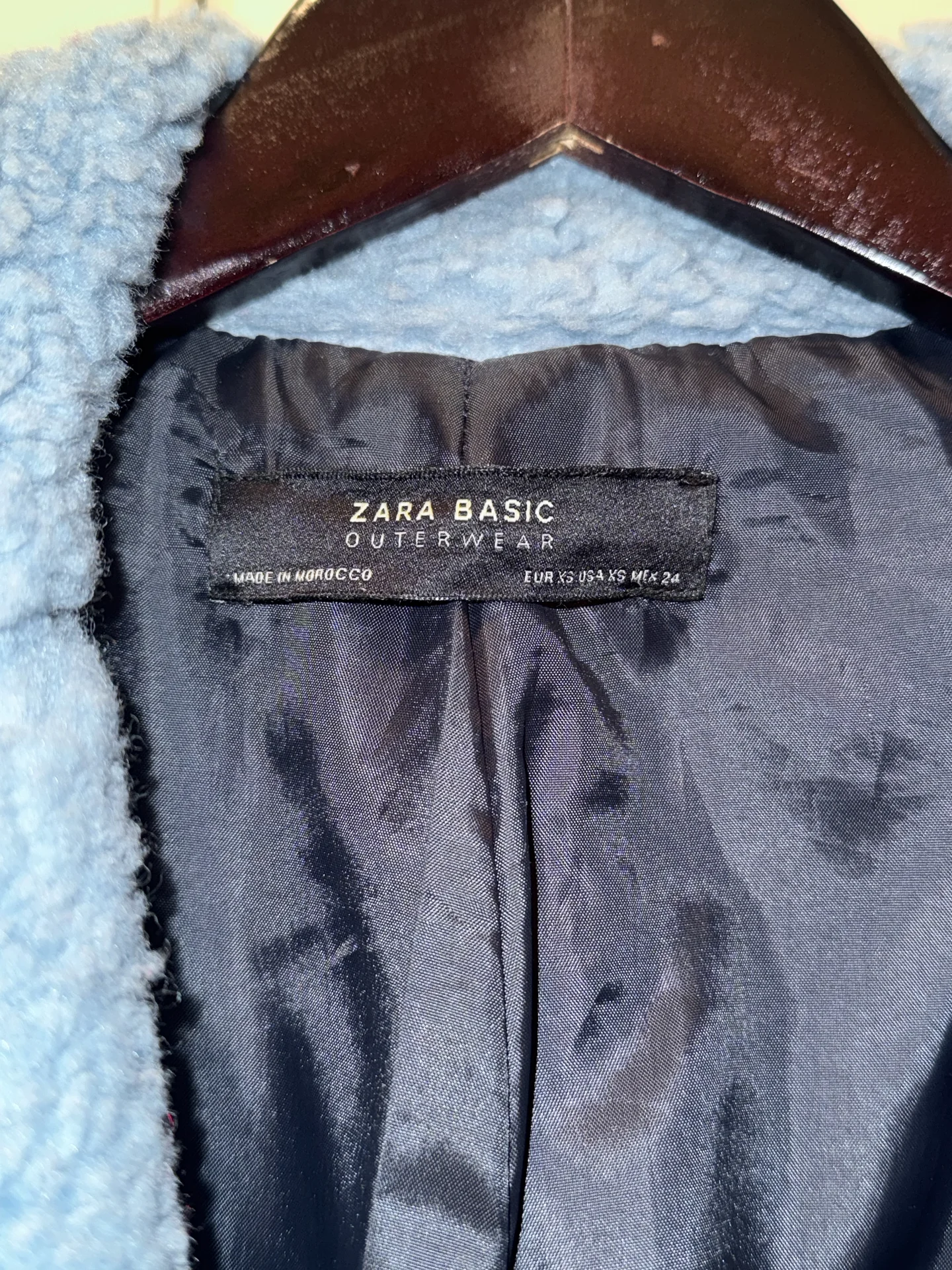 Пальто Zara голубое - миниатюра 2