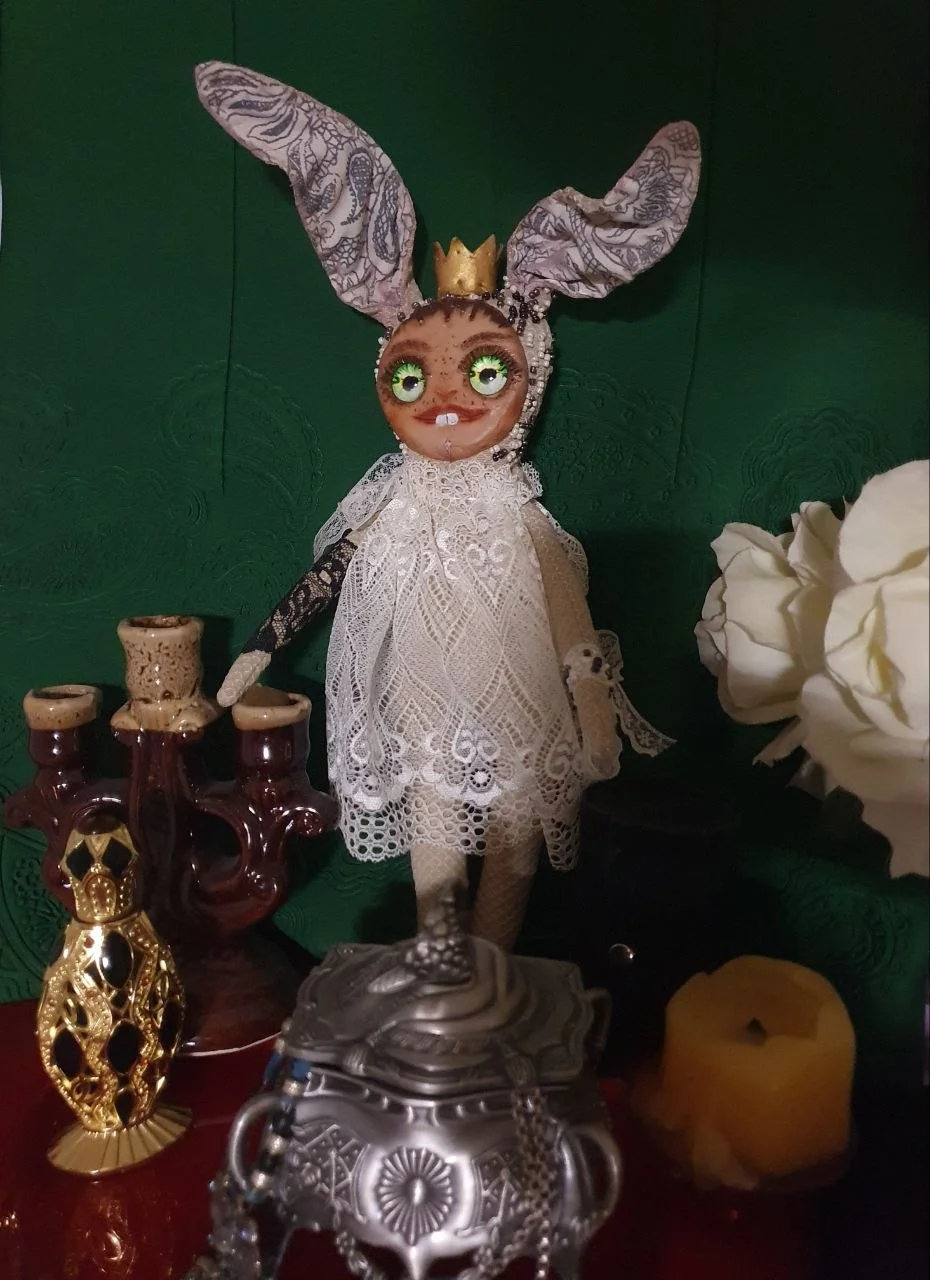 Коллекционная авторская кукла Зайка-Принцесса (Handmade) - миниатюра 2