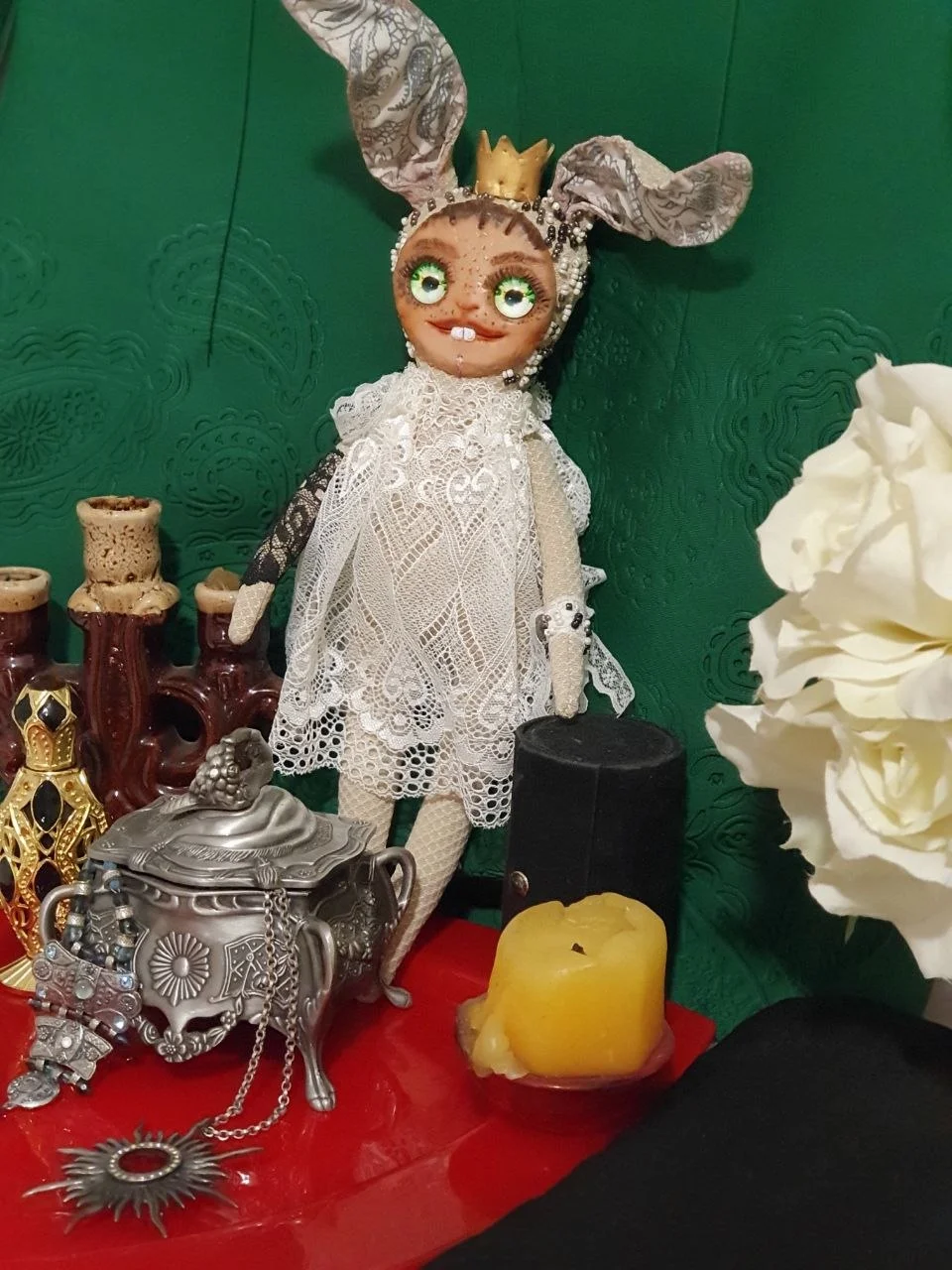 Коллекционная авторская кукла Зайка-Принцесса (Handmade) - миниатюра 3