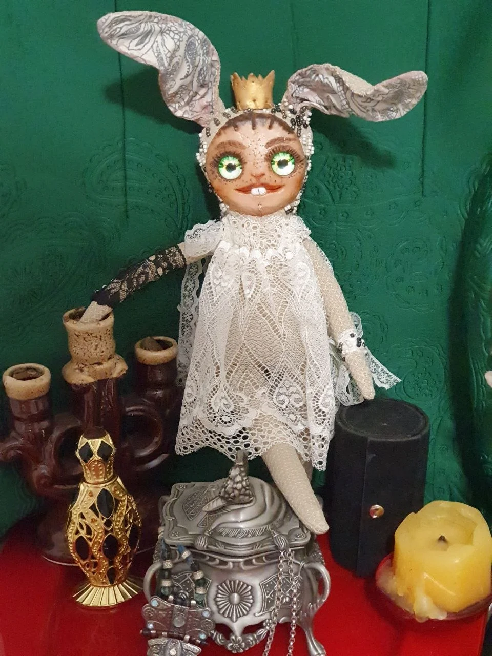 Коллекционная авторская кукла Зайка-Принцесса (Handmade) - миниатюра 4