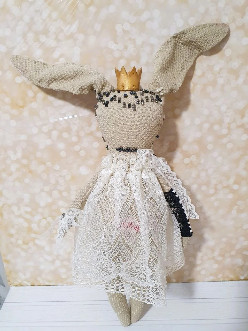 Коллекционная авторская кукла Зайка-Принцесса (Handmade) - миниатюра 7