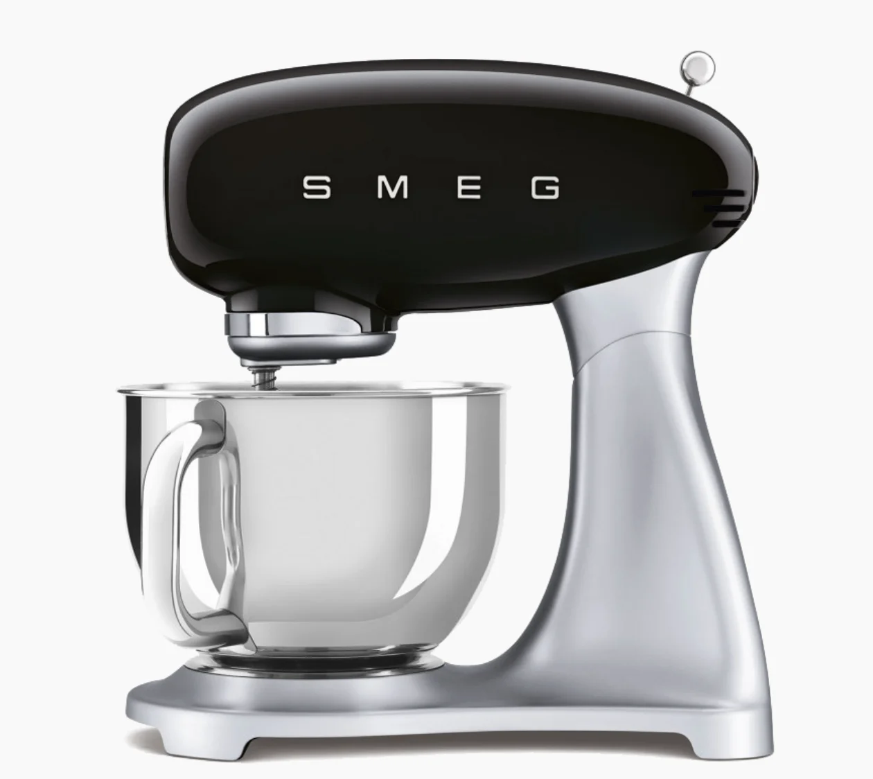 Планетарный миксер, мощность 0,8 кВт, объем чаши 4,8 л, Чёрный Smeg SMF02BLEU - изображение 1