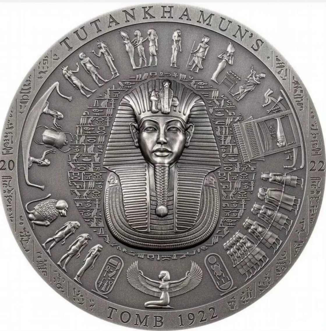 Монета серебро Гробница Тутанхамона 2022 г. 3oz - изображение 1