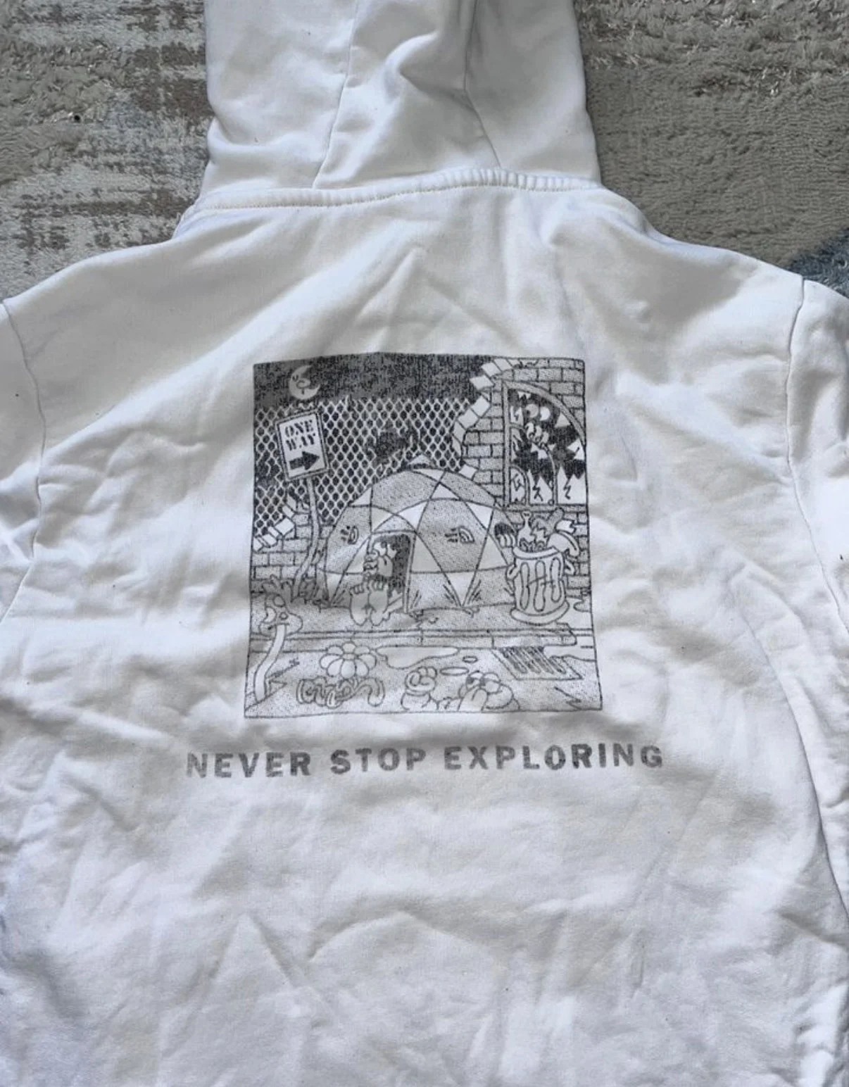 Толстовка The North Face белая - миниатюра 2