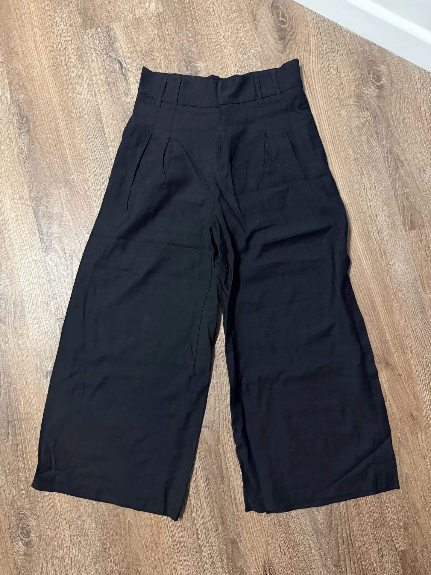 Брюки Zara черные широкие - изображение 1