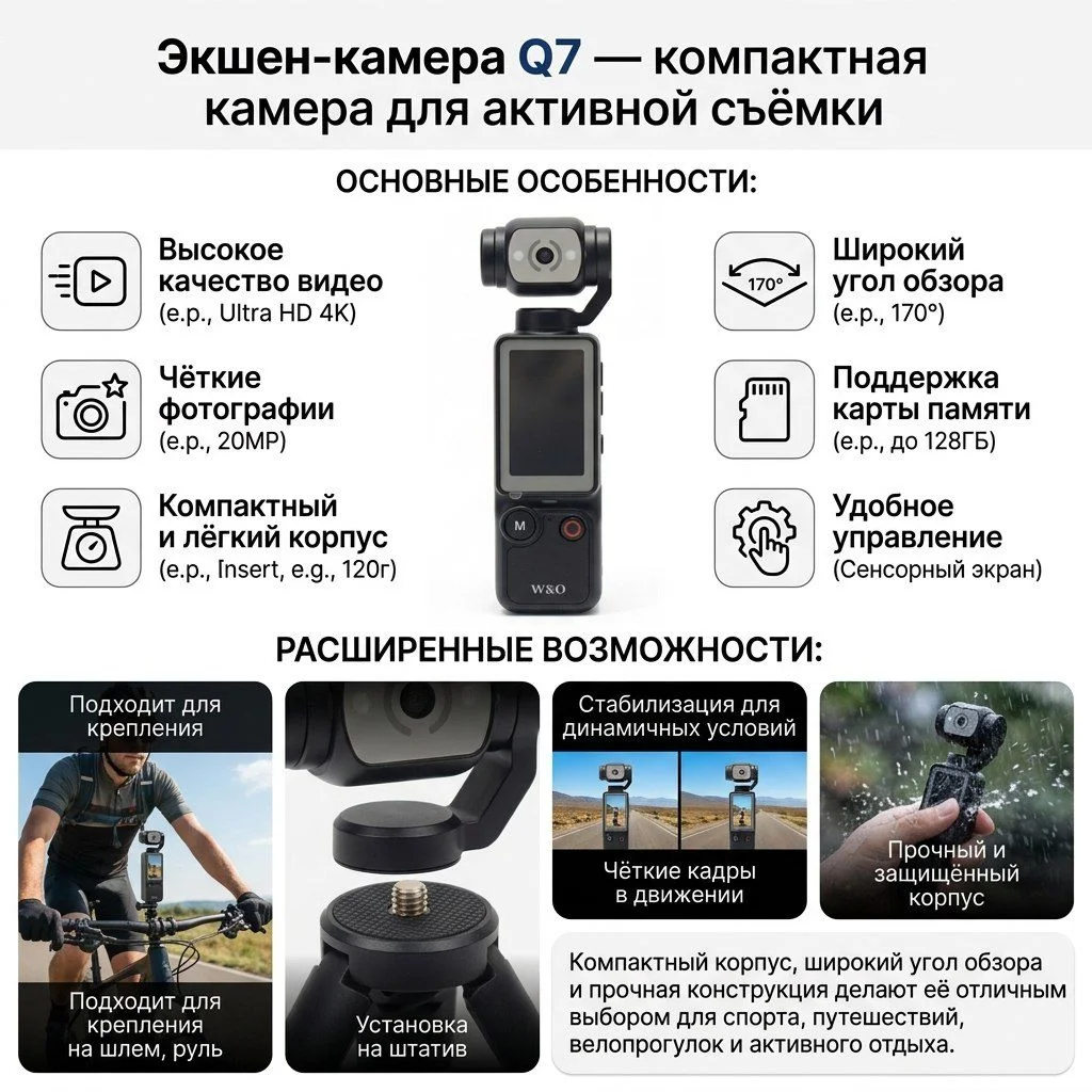 Экшен камера Q7 - изображение 1