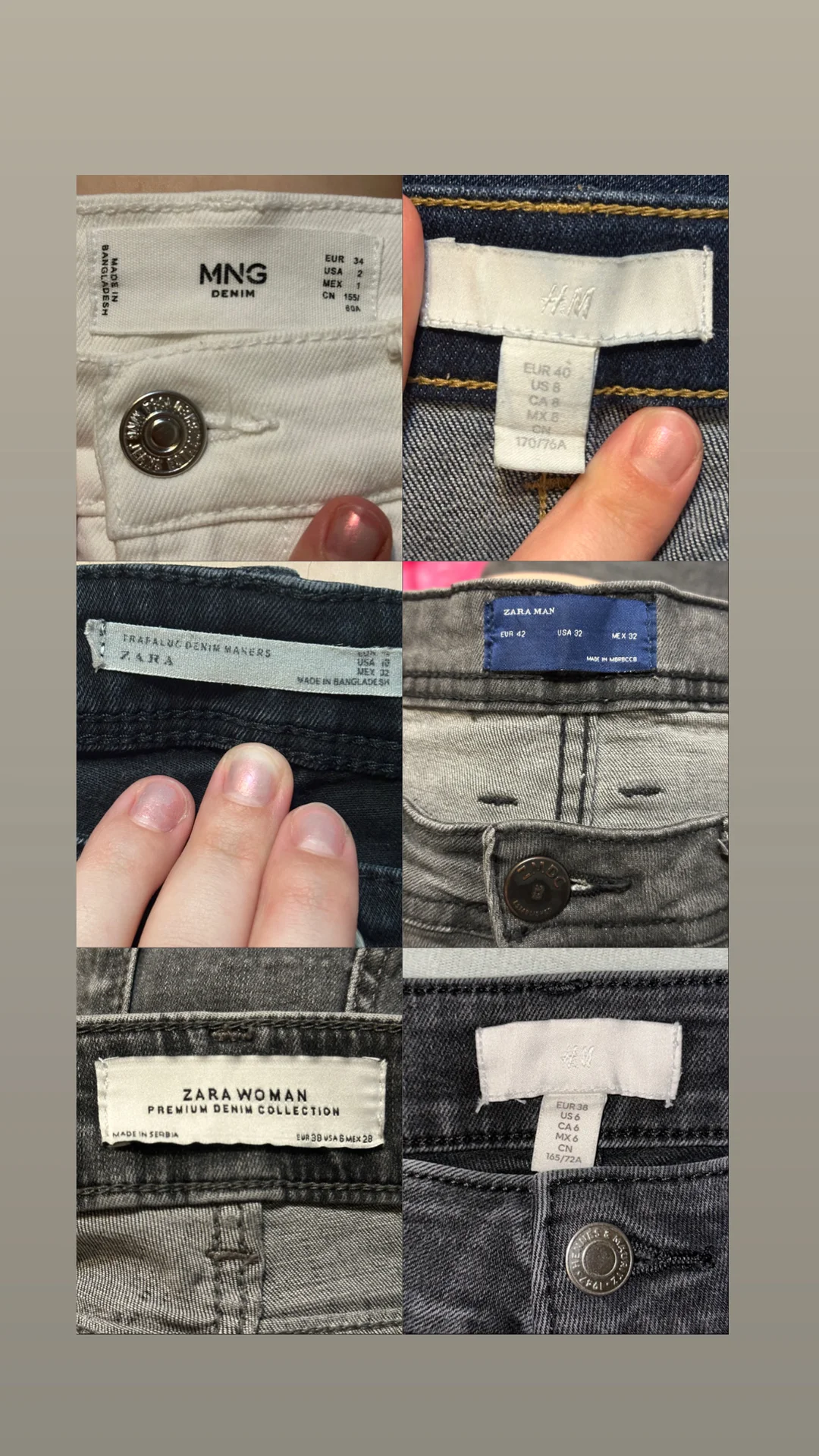 Набор джинс y2k 5 шт XS Zara, Mango, H&M - миниатюра 2
