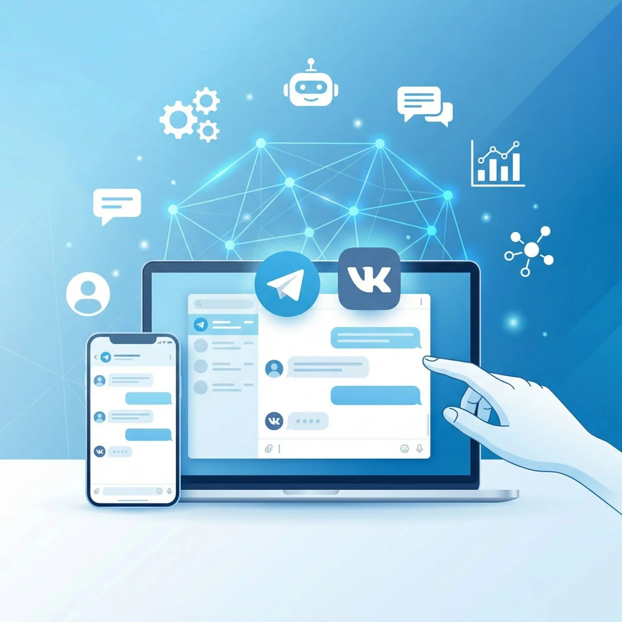 Создание чат-ботов Telegram, ВКонтакте - изображение 1
