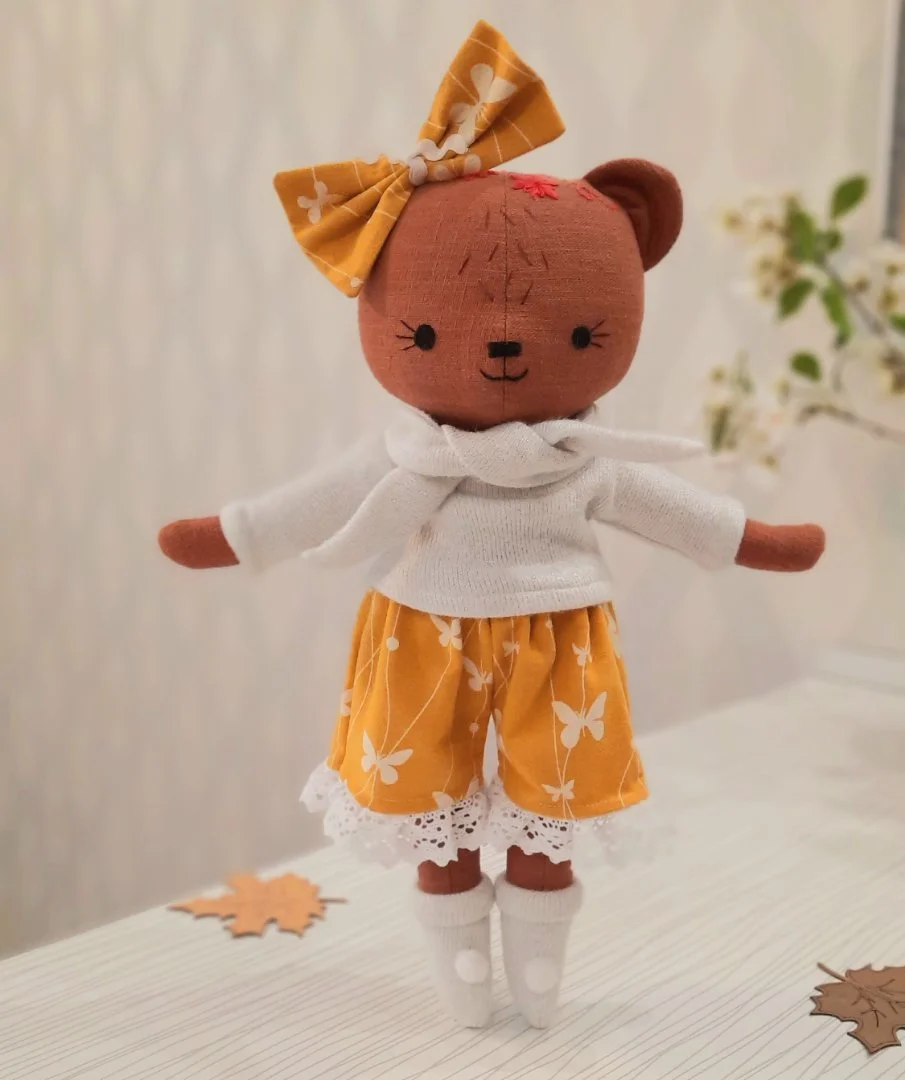 МИШКА мягкая игрушка с нарядами + лист-кроватка - миниатюра 7