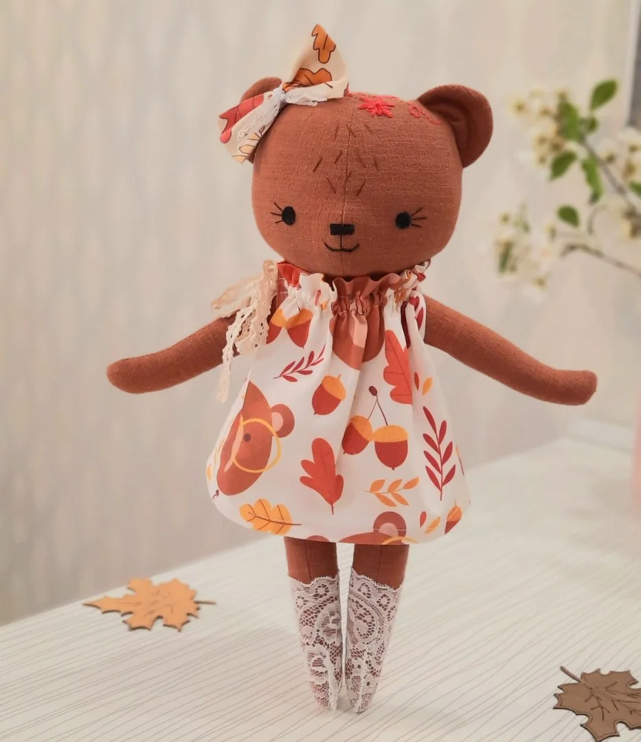 МИШКА мягкая игрушка с нарядами + лист-кроватка - миниатюра 8