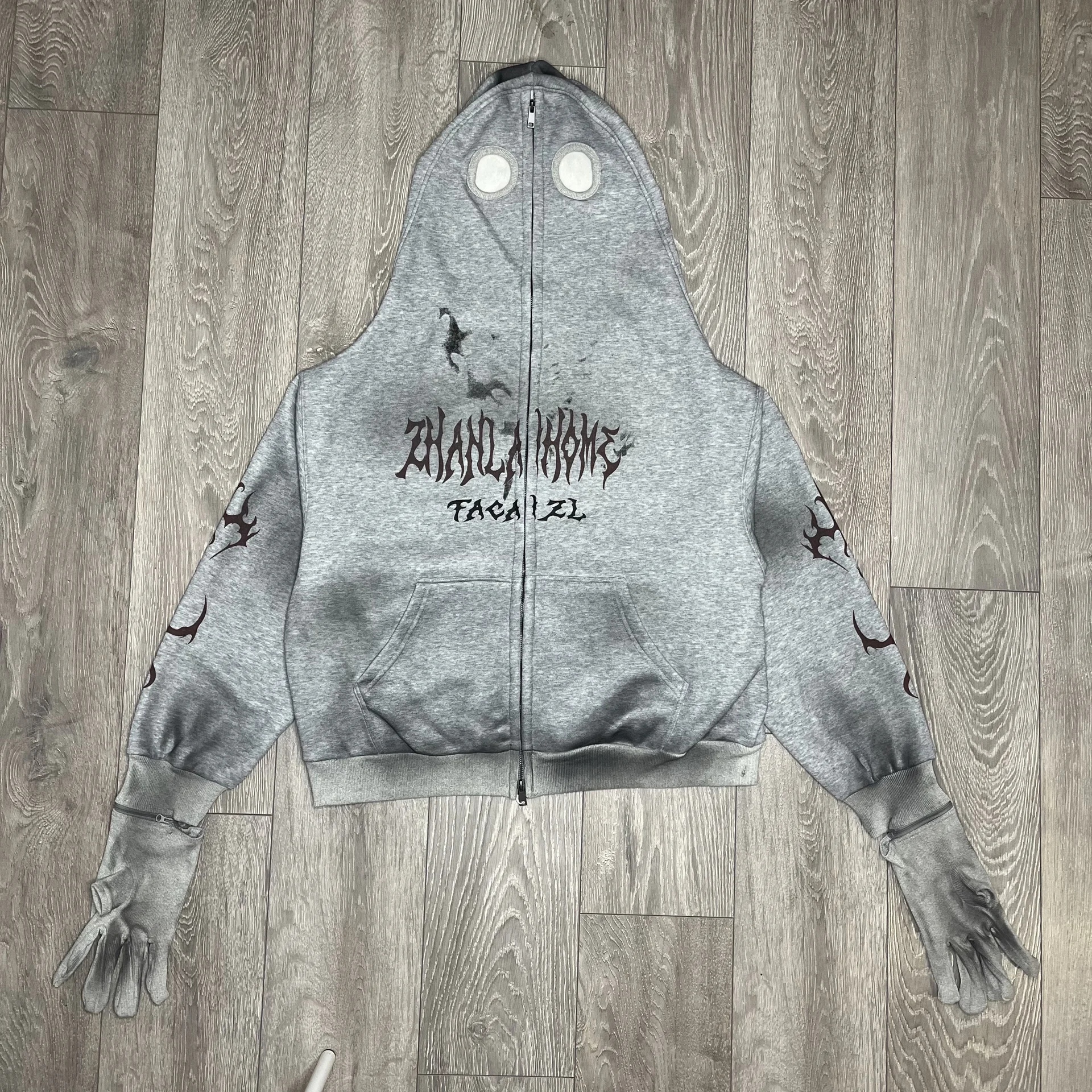 Эксклюзивное Зип-худи Full-zip с маской и перчатка - миниатюра 2