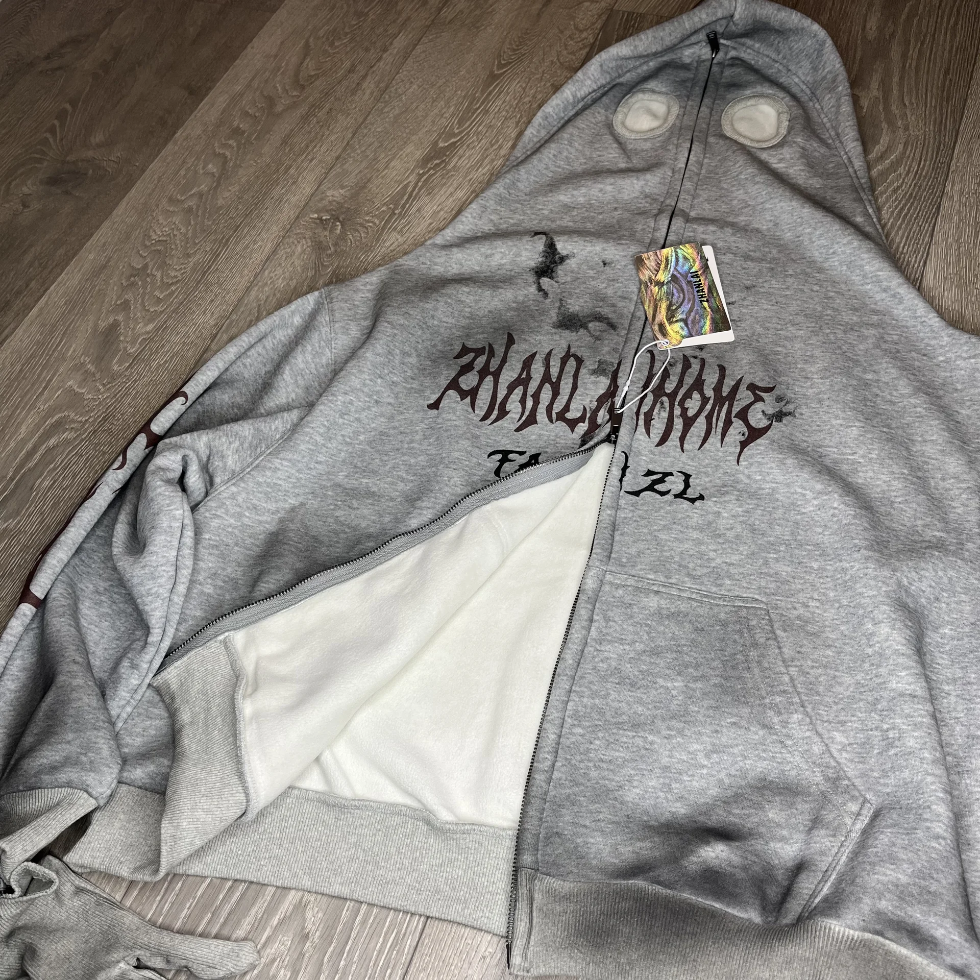 Эксклюзивное Зип-худи Full-zip с маской и перчатка - миниатюра 4