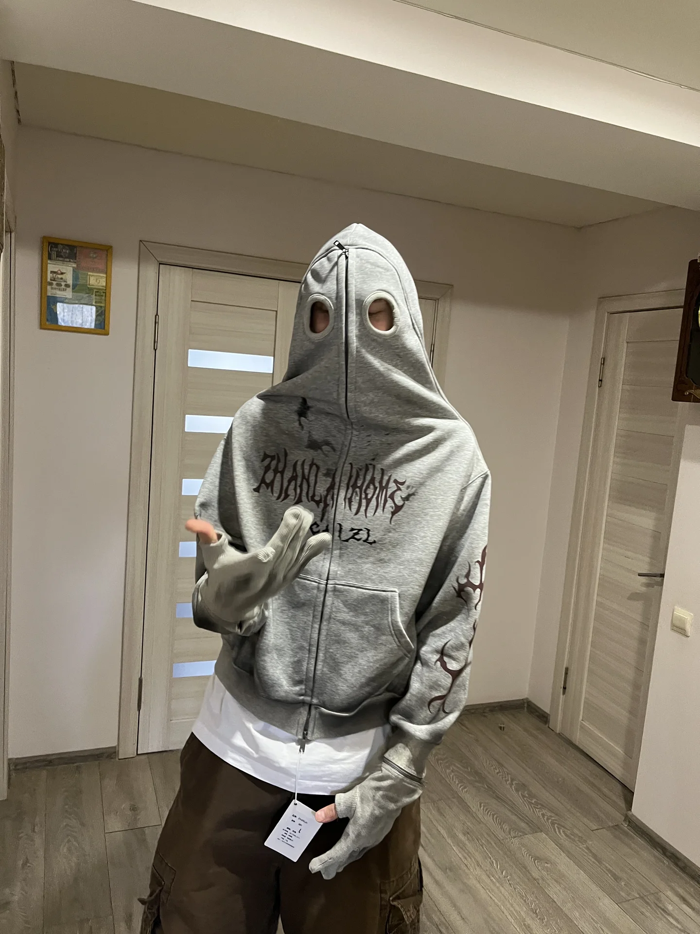 Эксклюзивное Зип-худи Full-zip с маской и перчатка - миниатюра 9