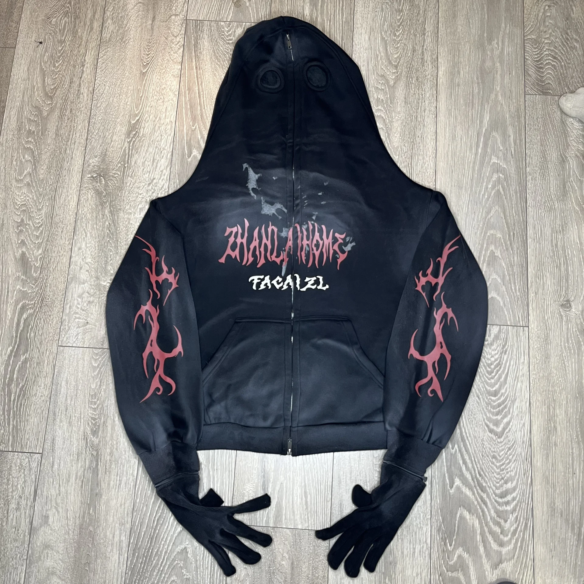Эксклюзивное Зип-худи Full-zip с маской и перчатка - миниатюра 10
