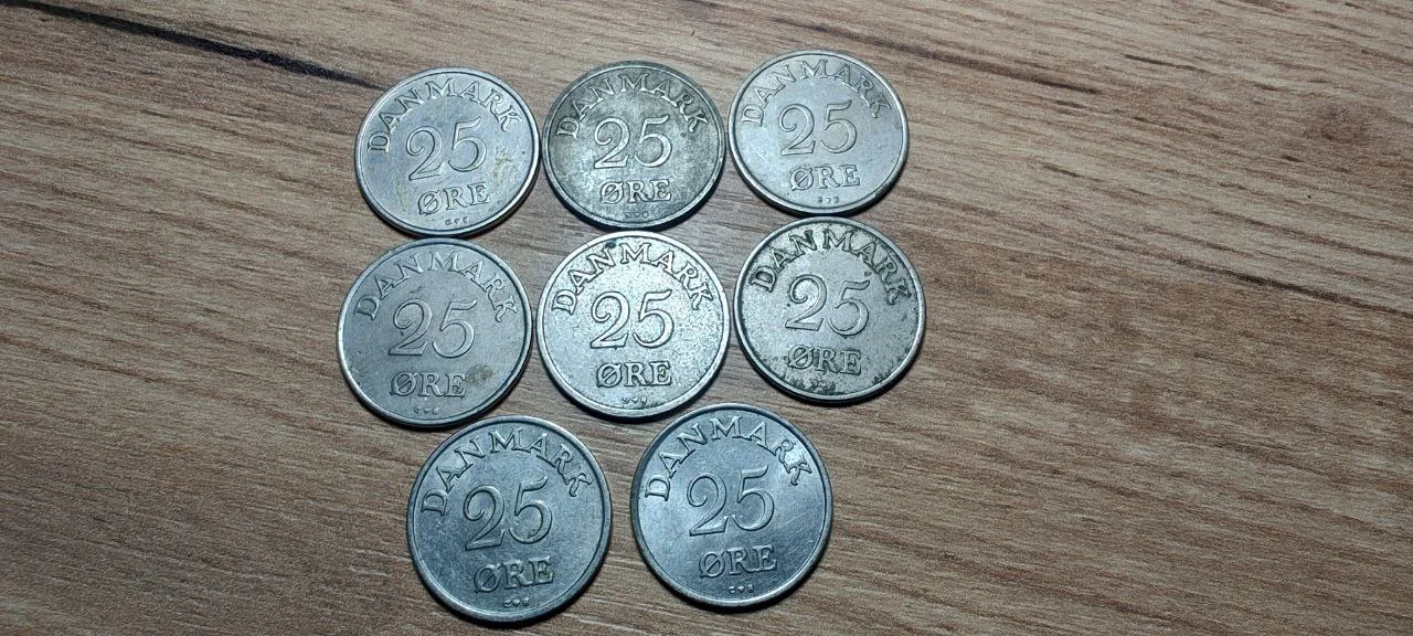 Монета Дания старая 25 эре - изображение 1