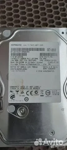 Жесткий диск Hitachi HDS721025CLA382 250Gb sataii - миниатюра 2