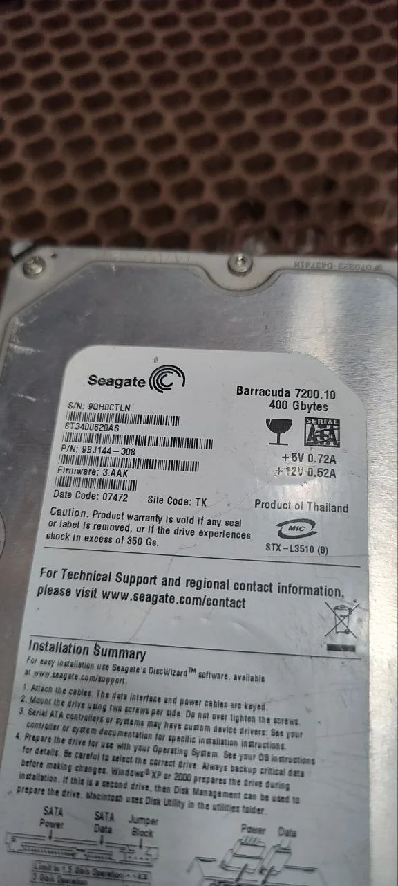 Хард hdd 400gb Barracuda 7200.10 - миниатюра 2