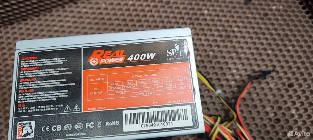Блок питания real power atx на 400w - миниатюра 2