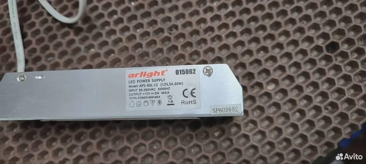 Блок питания APS-60L-12B (12V, 5A, 60W) - миниатюра 2