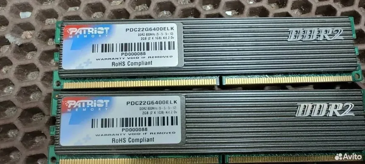 Оперативная память Patriot PDC22G6400ELK ddrii 1Gb - миниатюра 2