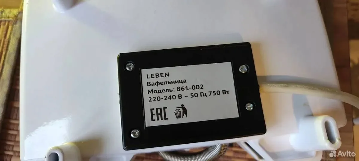 Вафельница leben 861-002 - миниатюра 3