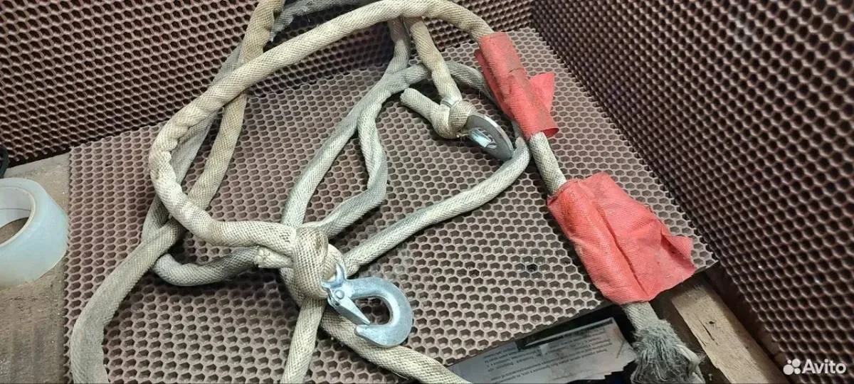 Трос буксировочный канат, эластичный, 1,2т., 1,5-4 - миниатюра 3