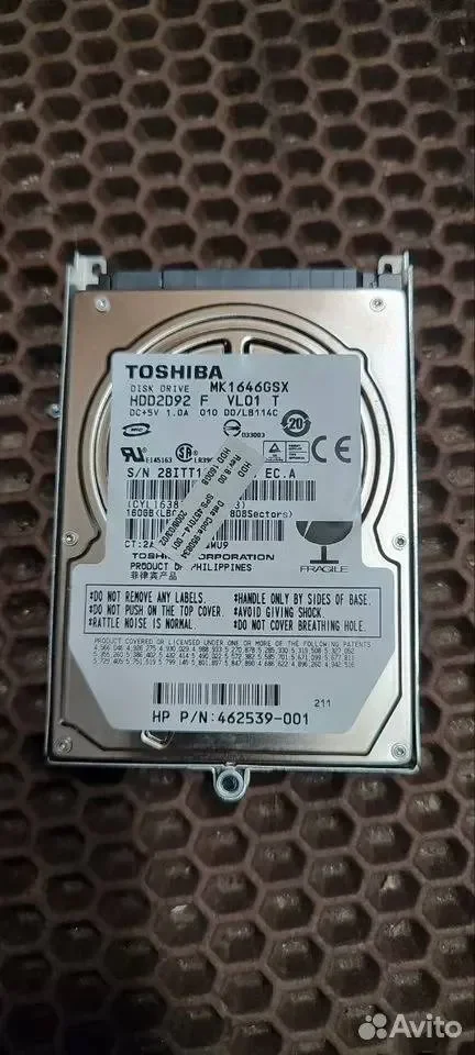 Жесткий диск проблемный Toshiba MK1646GSX LB112A - изображение 1