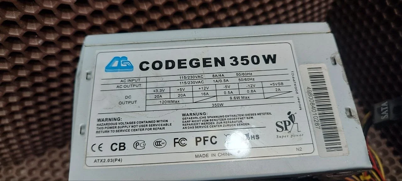 Блок питания Codegen 350w - миниатюра 2