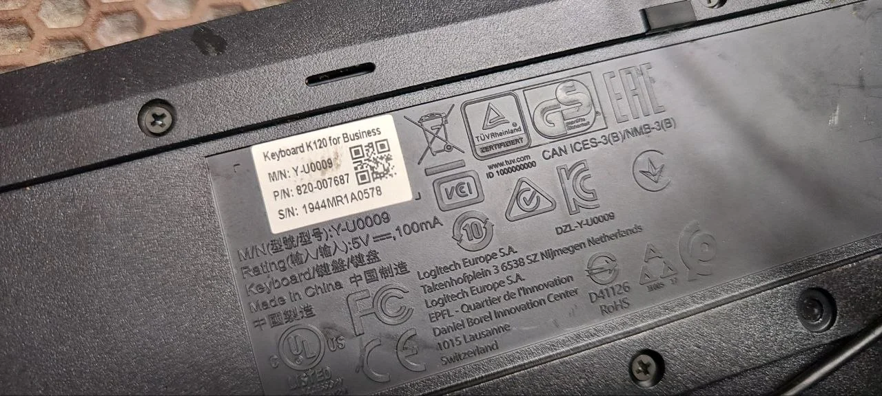 Клавиатура проводная Logitech k120 - миниатюра 3