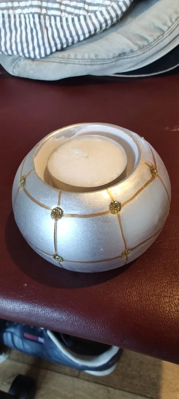 Новогодний шар Подсвечник из гипса - изображение 1