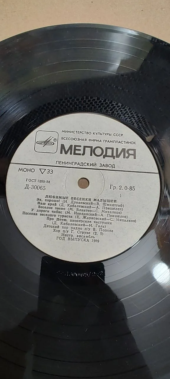 Грампластинка любимые песенки малышей - миниатюра 2