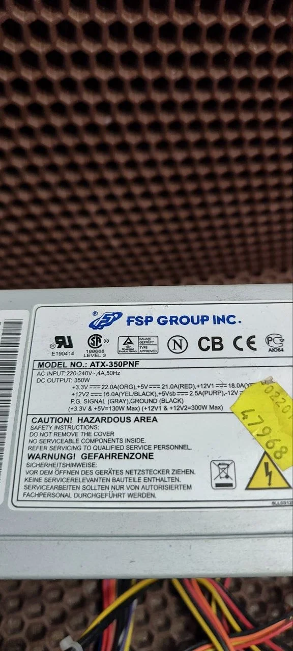 Блок питания fsp atx 350pnf в хорошем состоянии. - миниатюра 2