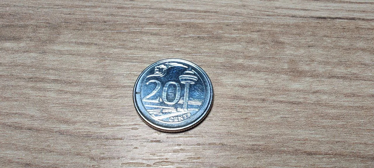 Монета. Сингапур. 20 центов 2016 год. - изображение 1