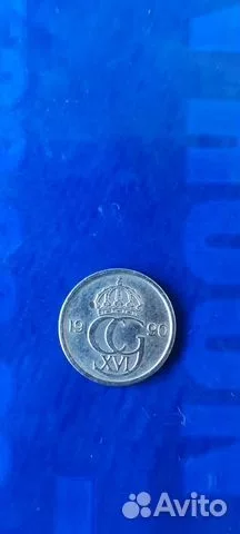 Монета Швеция старая 10 эре - миниатюра 4