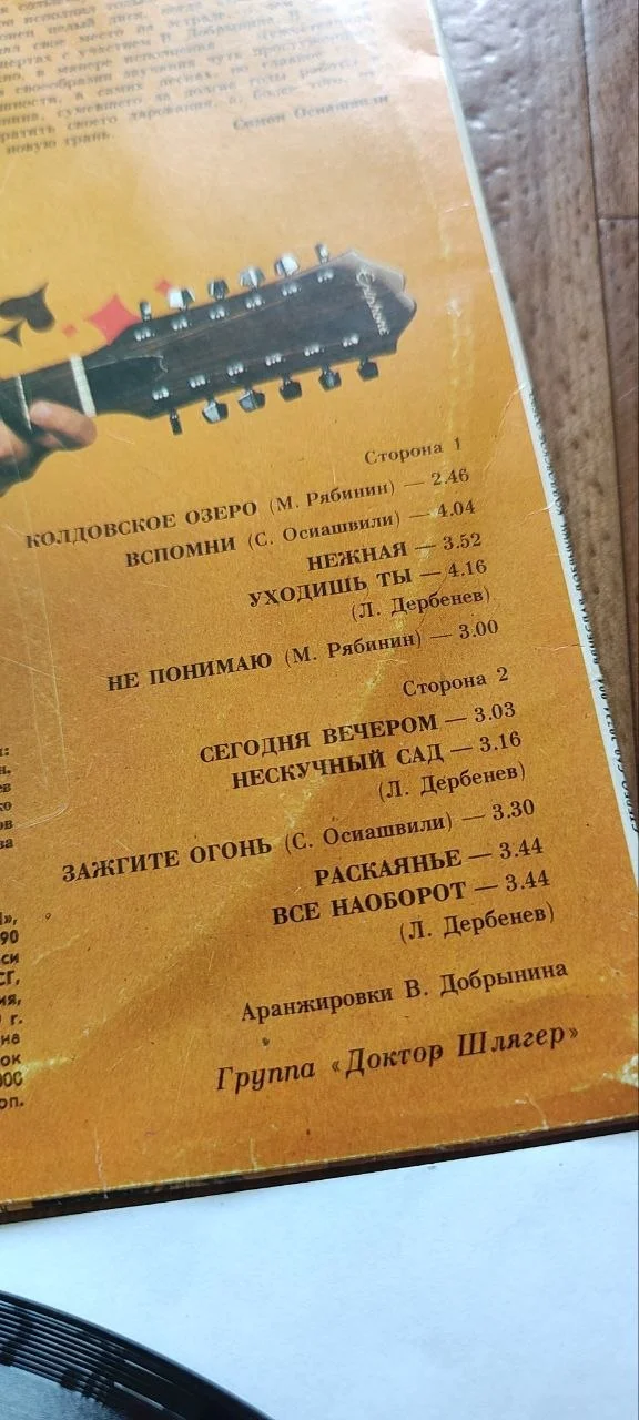 Пластинка. Вячеслав Добрынин. Колдовское озеро - миниатюра 3