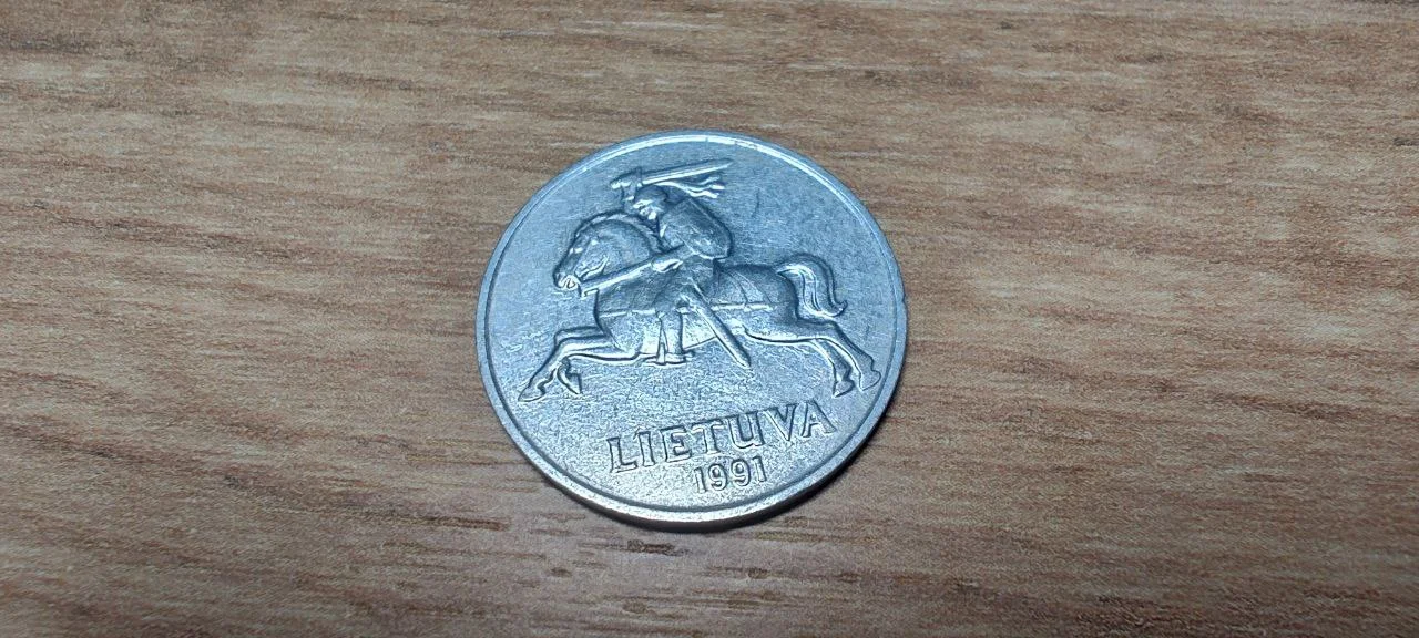 Монета Литва старая 5 центов - миниатюра 2