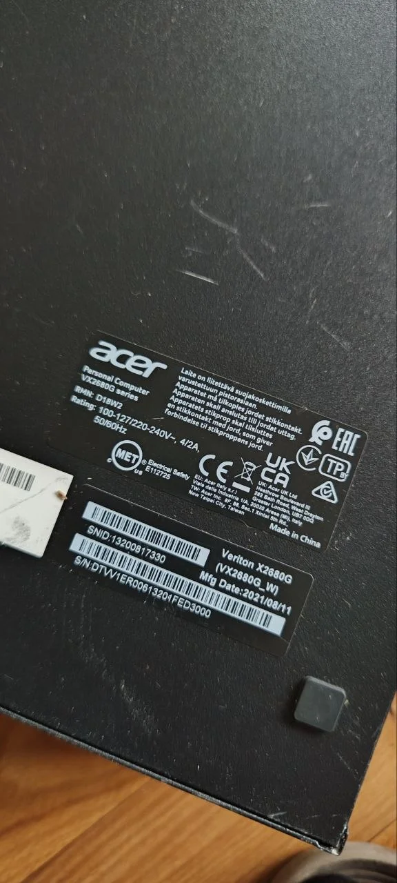 Компактный корпус Acer Veriton X2680G Slim-SFF - миниатюра 2
