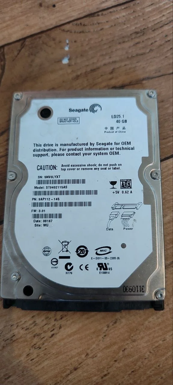 Жесткий диск Seagate 9CV011-501 40GB IDE PATA ATA