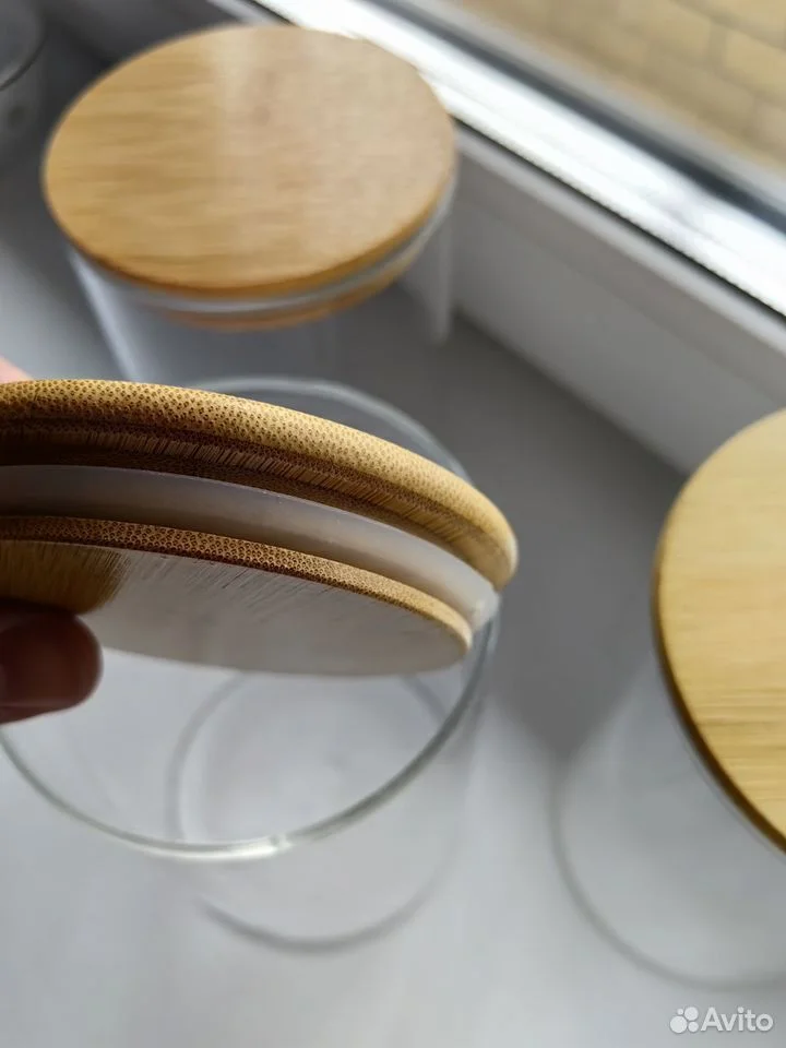 Стеклянные банки для сыпучих продуктов с крышкой - миниатюра 3